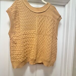 Amazon Women's Tan Cable Knit Sweater Vest